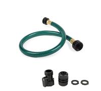 FUNJEE Outdoor Garden Hose for Lawns ,Flexible and Durable,No Leaking, Solid Brass Fitting for Household (Green, 2FT)