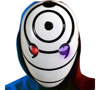 Funjoyz Maschera di Obitoos, Halloween LED Maschera Tobiis Uchihaas Akatsukiis, Universal Halloween Maschera Costume Per Adulti Uomo Donna Carnival Cosplay Festa dei Mascherata Party, A4