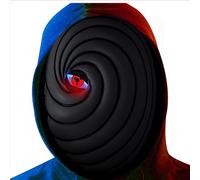 Funjoyz Maschera di Obitoos, Halloween LED Maschera Tobiis Uchihaas Akatsukiis, Universal Halloween Maschera Costume Per Adulti Uomo Donna Carnival Cosplay Festa dei Mascherata Party, A2