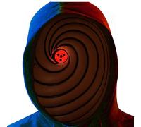 Funjoyz Uchihaas Maschera di Obitoos, Halloween LED Horror Maschera per Adulti, Uomo e Donna, Carnaval Cosplay Festa dei Mascheri Party