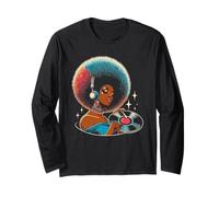 Funk Afro Disco Soul African Girl American Vinyl Long Sleeve T-Shirt