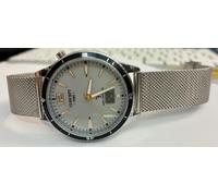 Master Time advanced radio men's stainless steel slim watch, MTGS-10557-22M.