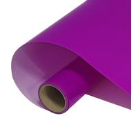 FUNKAKA Fluorescent Purple HTV Heat Transfer Vinyl Rolls, 12" x 10ft Neon Purple Iron on Vinyl for All Cutter Machines PU Stretchy HTV Vinyl for T-Shirt Easy to Cut & Weed for Heat Transfer Design