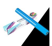 FUNKAKA Glow in The Dark Heat Transfer Vinyl Roll, 12" x 10ft Luminous Sapphire Blue Iron on Vinyl for All Cutter Machine, Glow in The Dark HTV Vinyl for T-Shirts Easy to Cut & Weed for Heat Vinyl DIY