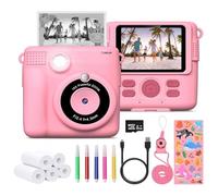 FUNKAM Children's Instant Camera X6, 1080P, 2.4 Inch Screen, Instant Print, 32GB TF Card, Digital Camera, Gift for Children 3-12 Years