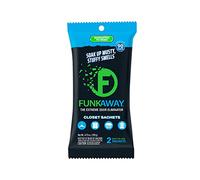 FunkAway Extreme Odor Eliminating Closet Sachet, Odor Absorbing Packet Ideal for Closets, Drawers, Hampers, Attics and Storage Spaces, Fresh Smell for Up to 90 Days