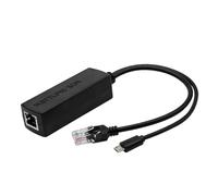 FUNKID PoE Splitter Micro USB Active Power Over Ethernet 48V to 5V 2.4A for Tablets,IEEE 802.3af Compatible for Raspberry Pi 4, Security Cameras, and More