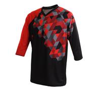 Funkier Flow-MTB Enduro 3/4 Jersey in Red/Black (L) Size: L