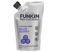 FUNKIN Blueberry Puree Cocktail Mixer | Made with Real Fruit | Fresh Fruit Puree for Professional Cocktails, Smoothies, & Desserts | 0% ABV | Resealable Pouch | 1kg, Pack of 5