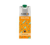 FUNKIN Cocktails Mojito Pre Mixed Cocktail Mixer| Just Add Rum | Refreshing & Minty Flavour | 0% ABV | Premium Ingredients for Bar-Quality Drinks | Perfect for Parties | 1 Litre, Pack of 6