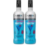 FUNKIN Cocktails Ready to Drink Blue Raspberry Martini Bottle | Just Chill & Serve | Vibrant & Fruity Flavour | Pre-Mixed & Ready to Drink Cocktails, Great-Tasting Bar-Quality Mix | 10% ABV | 700ml