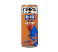 FUNKIN Cocktails Ready to Drink IRN-BRU Vodka Martini Nitro Cocktail Cans | 5% ABV | Velvety Texture, Smooth Head | Just Pop & Pour, Serve Chilled | Distinct Flavour for the Bold | 200ml, Pack of 12