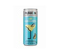 FUNKIN Cocktails Ready to Drink Lime Margarita Nitro Cocktail Cans | 5% ABV | Velvety Texture, Smooth Head | Just Pop & Pour, Serve Chilled | Light, Zesty, & Tangy | 200ml, Pack of 12