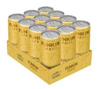 FUNKIN Cocktails Ready to Drink Limoncello Spritz Cocktail Cans | 4.5% ABV | Light & Refreshing Fizzy Drink | Just Pop & Pour, Serve Chilled | Zesty & Sweet, Summer in a Can | 330ml, Pack of 12
