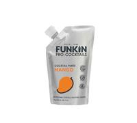 FUNKIN Mango Puree Cocktail Mixer | Made with Real Fruit | Fresh Fruit Puree for Professional Cocktails, Smoothies, & Desserts | 0% ABV | Resealable Pouch | 1kg, Pack of 5