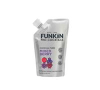 FUNKIN Mixed Berry Puree Cocktail Mixer | Made with Real Fruit | Fresh Fruit Puree for Professional Cocktails, Smoothies, & Desserts | 0% ABV | Resealable Pouch | 1kg, Pack of 5
