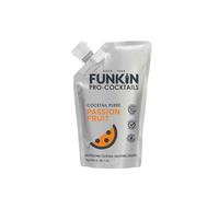 FUNKIN Passion Fruit Puree Cocktail Mixer | Made with Passionfruit | Fresh Fruit Puree for Professional Cocktails, Smoothies, & Desserts | 0% ABV | Resealable Pouch | 1kg, Pack of 5