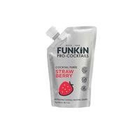 Funkin Pro Strawberry Puree for Cocktails, Cooking & Baking, Real Fruit Cocktail Ingredients, Puree Mixer 1kg (Pack of 5)