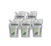 FUNKIN Pure Pour Lime Puree Cocktail Mixer | Made with Real Fruit | Fresh Fruit Puree for Professional Cocktails, Smoothies, & Desserts | 0% ABV | Resealable Pouch | 1kg, Pack of 5