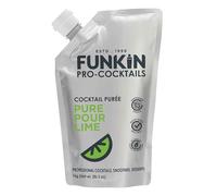 FUNKIN Pure Pour Lime Puree Cocktail Mixer | Made with Real Fruit | Natural Fruit Puree for Cocktails, Smoothies & Desserts | 0% ABV | Container Type: Resealable Pouch | 1 kg, Pack of 1