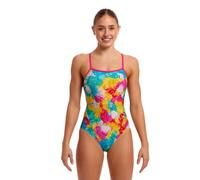 Funkita Cloudy Colours Single Strap Swimsuit - Blue/Pink - UK Size 8