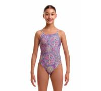 Funkita Girls Love Lacy Diamond Back One Piece Swimsuit, Multi, UK 14 Years