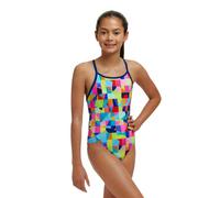 Funkita Girls On The Grid Diamond Back Swimsuit - Multi - Age 14