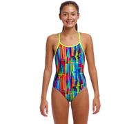 Funkita Girls The Glitch Diamond Back Swimsuit - Multi - Age 8