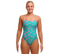 Funkita Go Flamingo! Single Strap Swimsuit - Pink/Green - UK Size 16