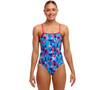 Funkita Messy Messy Messy Single Strap Swimsuit - Blue - UK Size 16