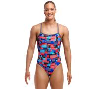 Funkita Motherboard Single Strap Swimsuit - Blue/Multi - UK Size 16