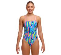 Funkita Pillared Tie Me Tight Swimsuit - Blue/Pink - UK Size 8