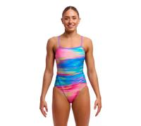 Funkita Tropic Wash Single Strap Swimsuit - Blue/Pink - UK Size 16