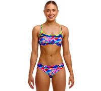 Funkita Wet Wave Racerback Sports Top - Blue/Multi - UK Size 10