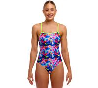 Funkita Wet Wave Single Strap Swimsuit - Blue/Multi - UK Size 16