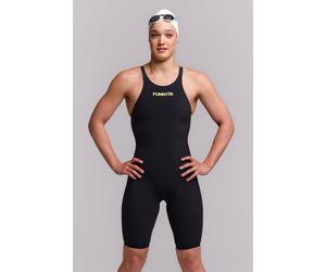 Funkita Womens Black Mint Apex Viper Swimming Racing Kneesuit - Black/Mint
