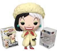 Funko 101 Dalmatians Cruella De Vil Classic with Fur Coat + ToyBop Protector: Retro Disney Pop! Animation Movies Vinyl Figure (Bundled with Pro-Deluxe Pop Protector Collector Case Box Gift Set)