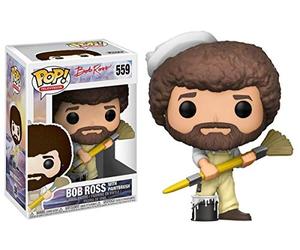 Funko 25702 TV Bob Ross Bob Ross in Overalls Pop Vinyl Action Figure