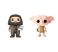 Funko 35508 POP Vinyl: Harry Potter S5: 6%22 Hagrid w/Cake Collectible Figure, Multicolour & Pop 6561 Harry Potter Dobby Action Figure