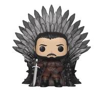 Funko 37791 POP. Deluxe: Game S10: Jon Snow Sitting on Iron Throne Collectible Figure, Multicolour