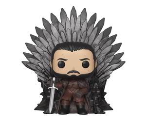 Funko 37791 POP. Deluxe: Game S10: Jon Snow Sitting on Iron Throne Collectible Figure, Multicolour