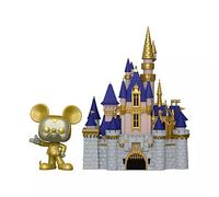 Funko 58966 Pop! Town: Walt Disney World 50th Anniversary - Cinderella Castle and Gold Mickey Mouse #26