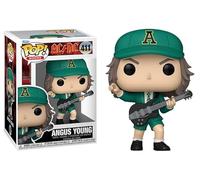 Funko AC/DC Schoolboy Angus Young + Pop Protector: Green Outfit Pop! Rocks Vinyl Figure (Gift Set Bundled with ToyBop Brand Box Protector Collector Case)