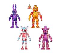 Funko Action Figures - FNAF Tie Dye Five Night's at Freddy's Set of 4 - Bonnie, Chica, Foxy and Freddy