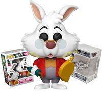 Funko Alice in Wonderland White Rabbit with Watch + ToyBop Protector: Disney Pop Retro Vinyl Figure from Animated Movies (with Deluxe Pop Protector Collector Case Box Gift Box)