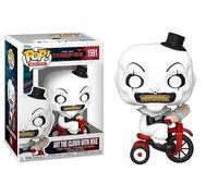 Funko Art The Clown + Pop Protector: Terrifier Pop! Movies Vinyl Figure (Collector Gift Set Bundled with ToyBop Brand Box Protector Case) (Art Riding Bike #1591/80706)