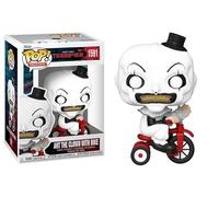 Funko Art The Clown + Pop Protector: Terrifier Pop! Movies Vinyl Figure (Collector Gift Set Bundled with ToyBop Brand Box Protector Case) (Art Riding Bike #1591/80706)