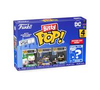 Funko Bitty POP! 4 Pack: DC Comics - Batman, Batgirl, The Joker, Mystery Mini Figure - Styles may vary - 0.9 inch (2.2 cm) Collectable - Stackable Display Shelf Included - Gift Idea - Cake Topper