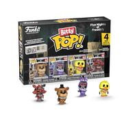 Funko Bitty POP! 4 Pack: Five Nights at Freddy's - FNAF - Freddy, Bonnie, Chica, Foxy - 0.9 inch (2.2 cm) Collectable - Stackable Display Shelf Included - Gift Idea - Party Bags Stocking