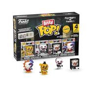 Funko Bitty POP! 4 Pack: Five Nights at Freddy's - FNAF - Golden Freddy, Marionette, Lolbit, Sun & Moon - 1 in 6 chance of receiving the rare Chase variant - Styles may vary - 0.9 inch (2.2 cm)